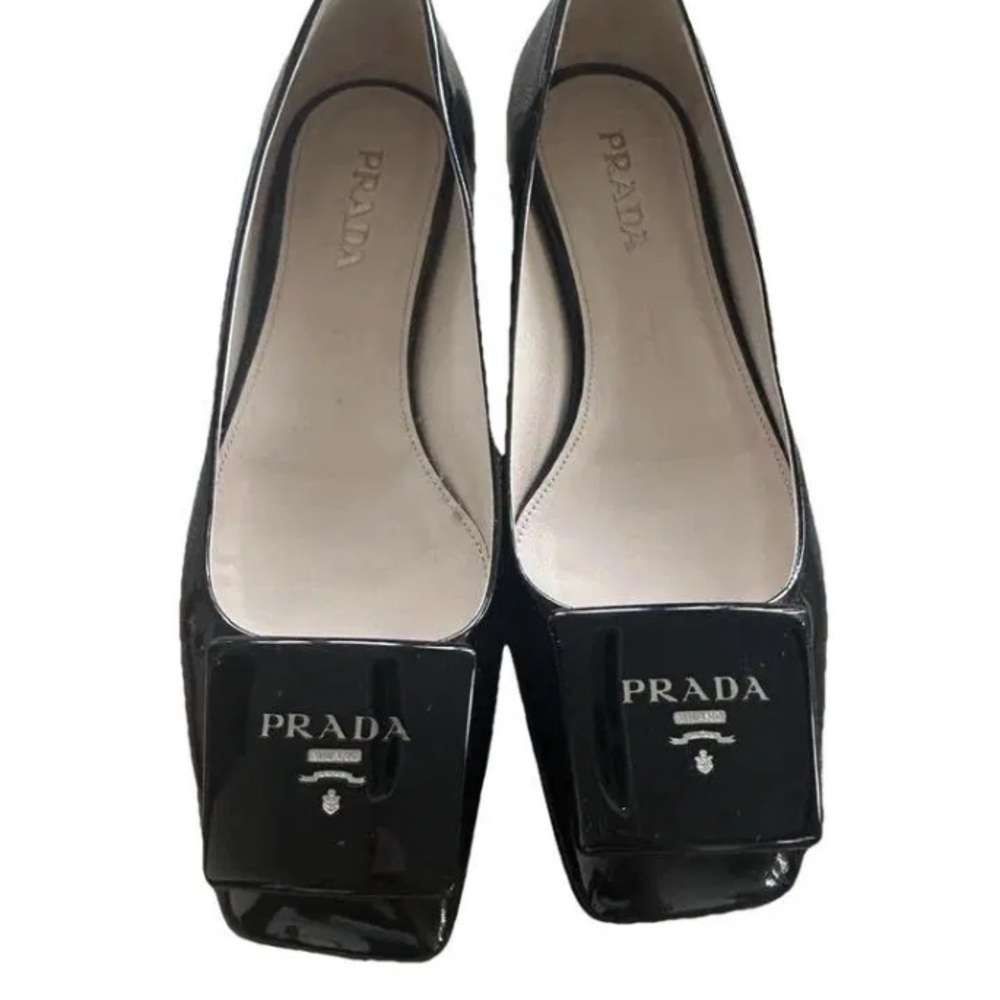 PRADA Black Patent Loafers